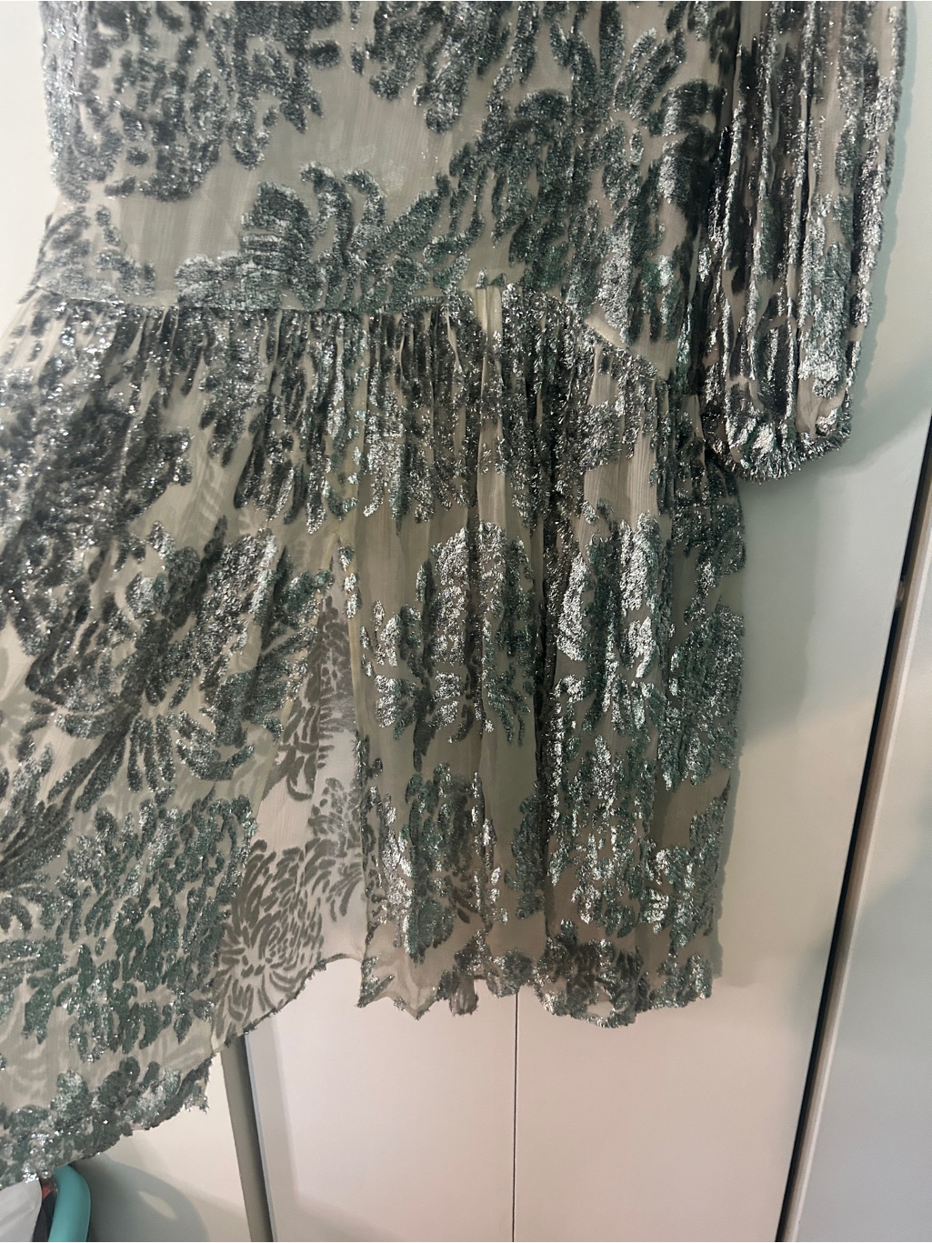 Silver Sheer Maxi Dress